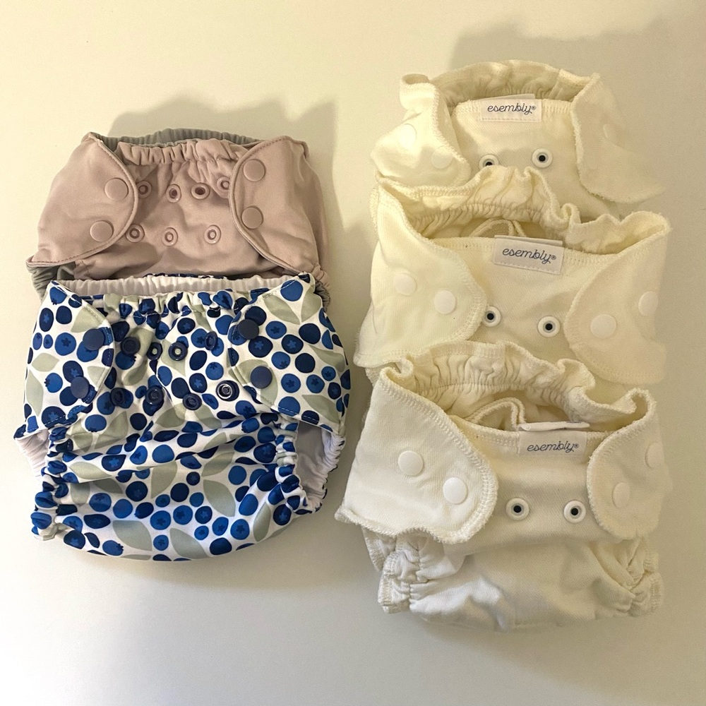 Esembly Reusable Cloth Diapers Inners & Outers Size 1